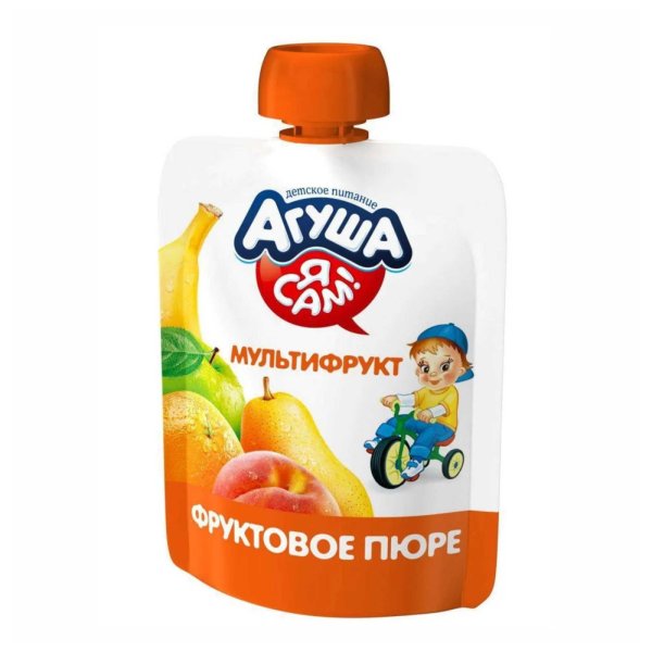 Агуша пюре фруктовое 90 мультифрукт