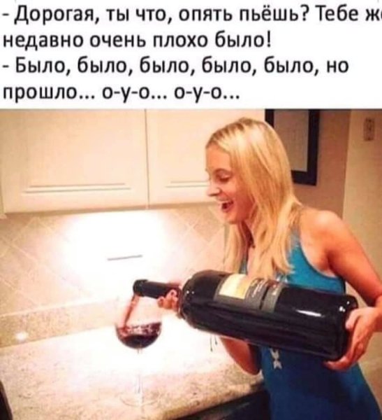 Девушка с вином прикол