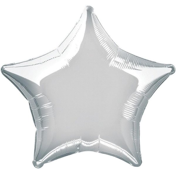 Ф Б/рис 18" звезда металлик Silver (fm) 1204-0101