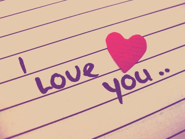 Надпись i Love you