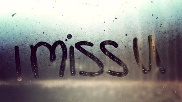 I Miss you на стекле