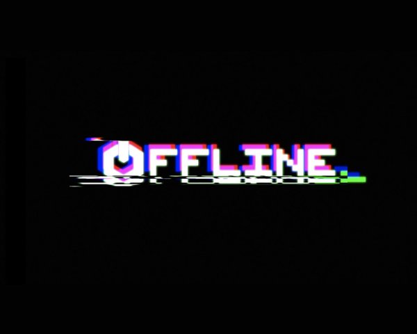 Надпись оффлайн