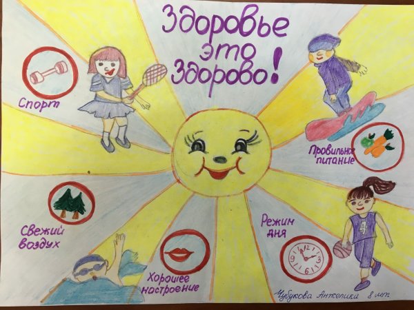 Плакат здоровый образ жизни