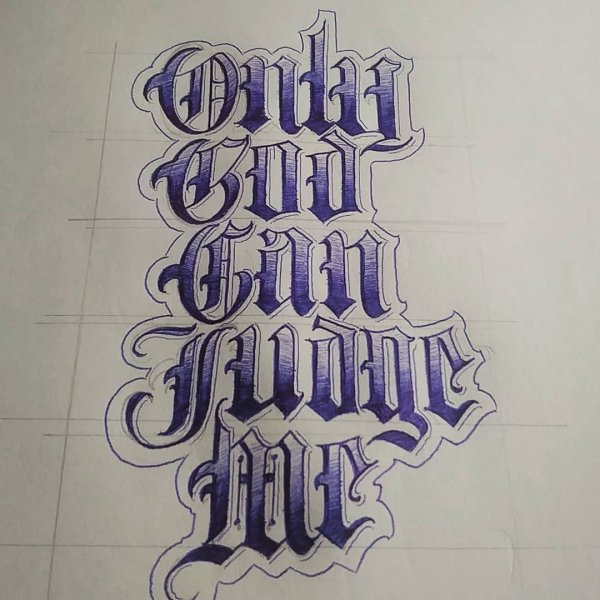 Only God can judge me тату эскиз