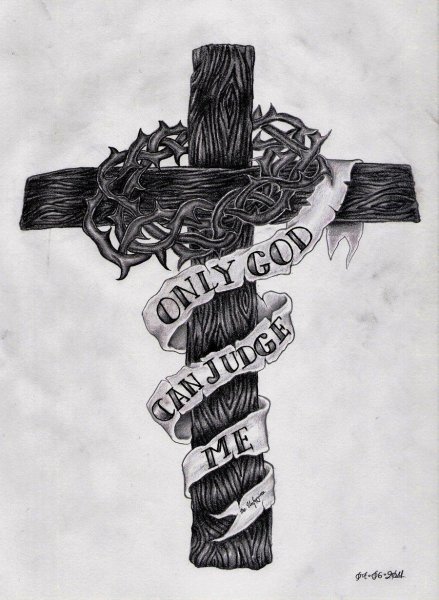 Only God can judge me тату