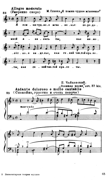 М Глинка я помню чудное мгновенье Ноты