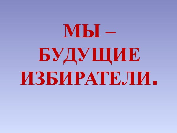 Будущий избиратель