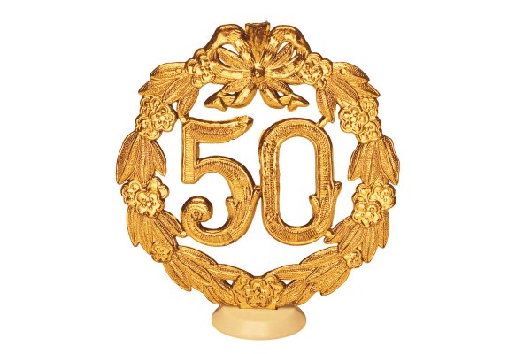 Цифра 50 Золотая
