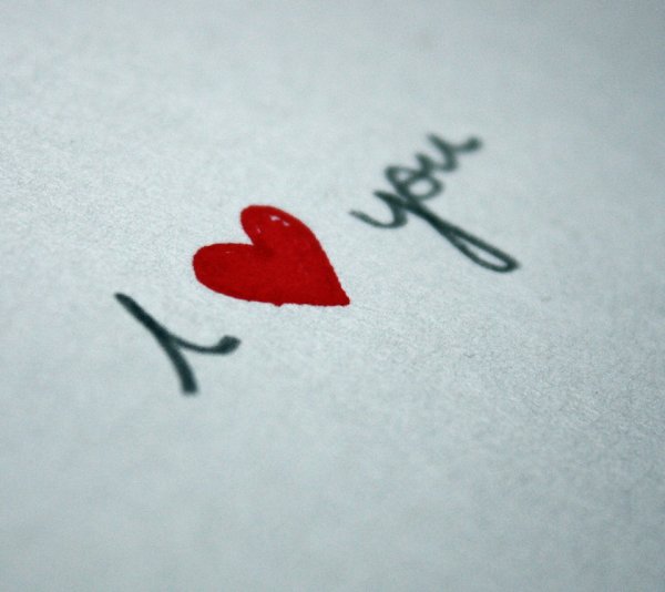 Надпись i Love you