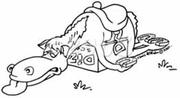 Загнанная лошадь карикатура