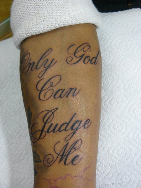 Only God can judge me тату