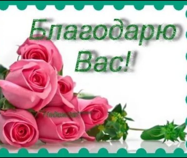 Милая открытка с благодарностью