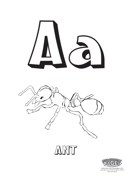 Раскраска "алфавит английский"