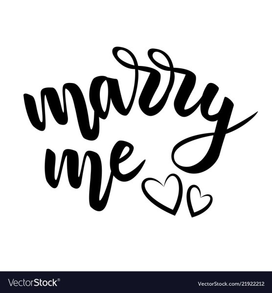 Marry me надпись