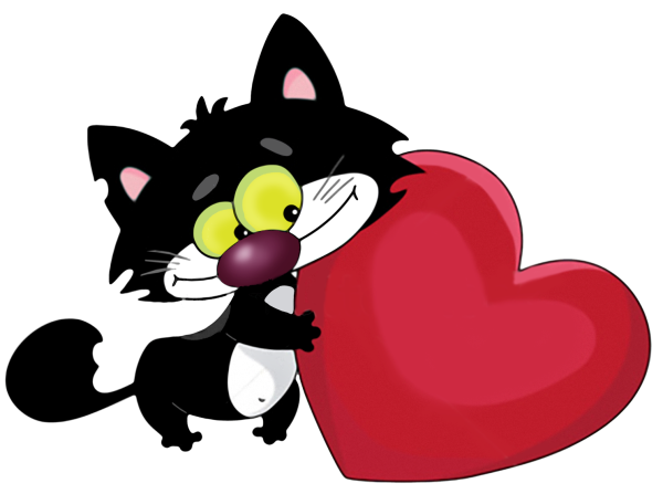 Кошка с сердечком