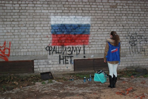 Флаг России со свастикой