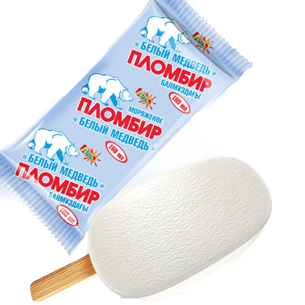 Мороженое пломбир белый медведь