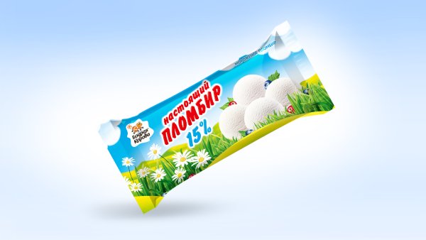 Бодрая корова настоящий пломбир 400г
