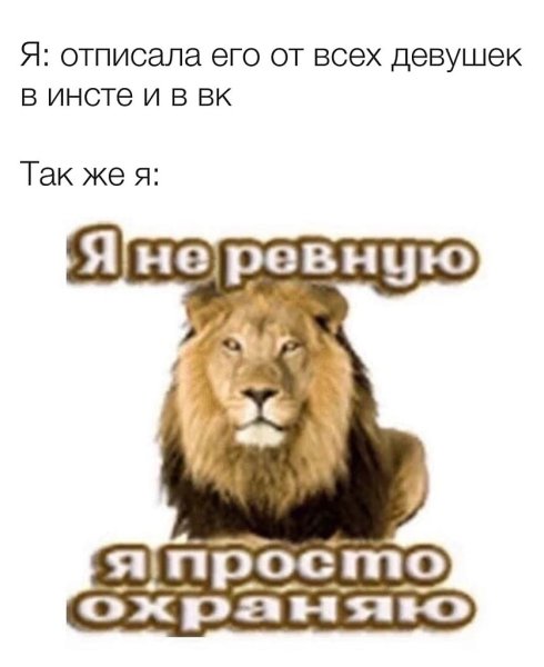 Я не ревную я охраняю Лев