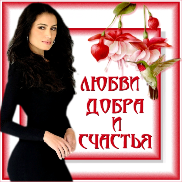 Желаю любви добра и счастья .