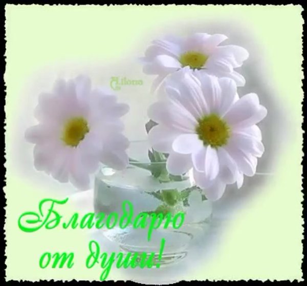 Открытка благодарю от души
