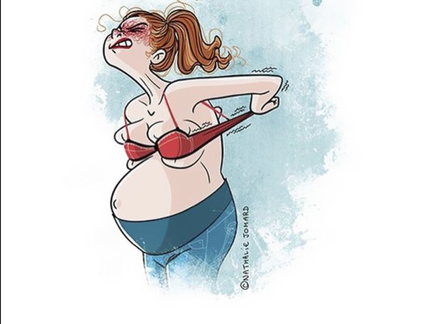 Беременная карикатура