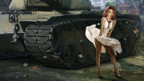 Девушка и танки ворлд оф танк