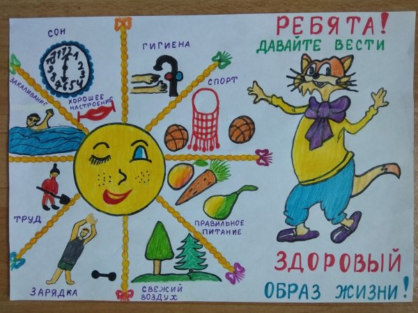 Плакат здоровый образ жизни