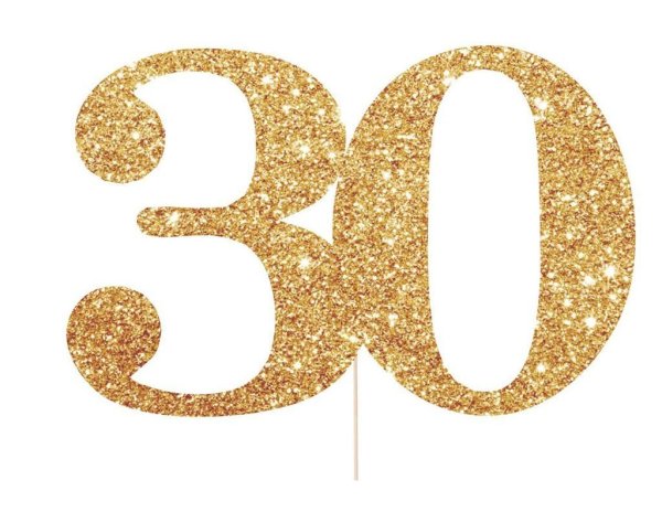 Цифра 30 золото