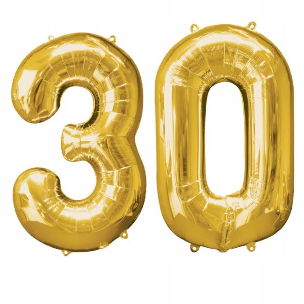 Цифра 30 золото
