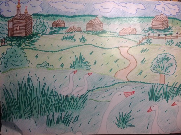 Родной край рисунок