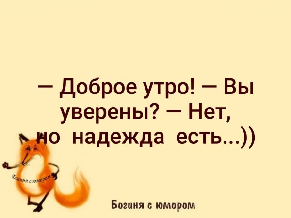 Доброе утро Надежда есть