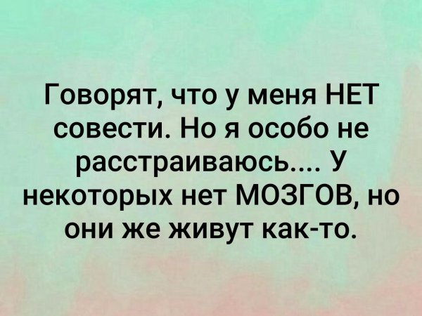 Говорят что у меня нет совести
