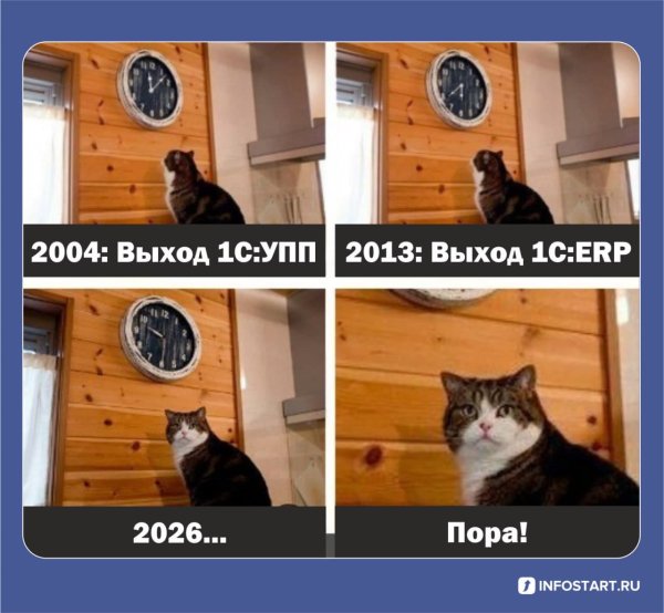 Мем с котом и часами