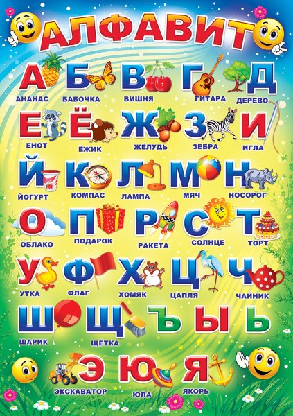 Картинки для детей с надписью русский алфавит от а до я (47 фото)