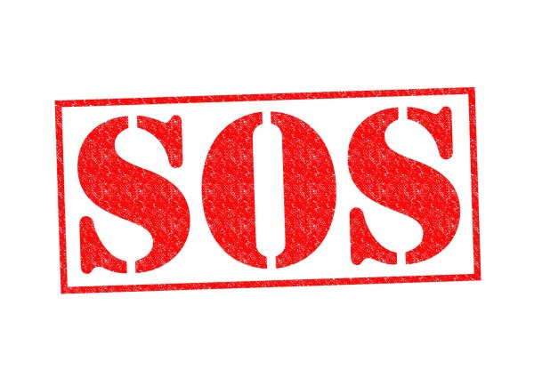 Надпись SOS