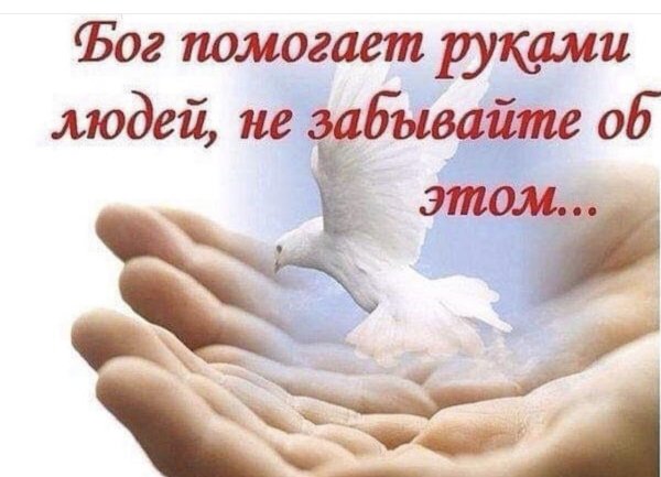 Бог помогает нам руками людей