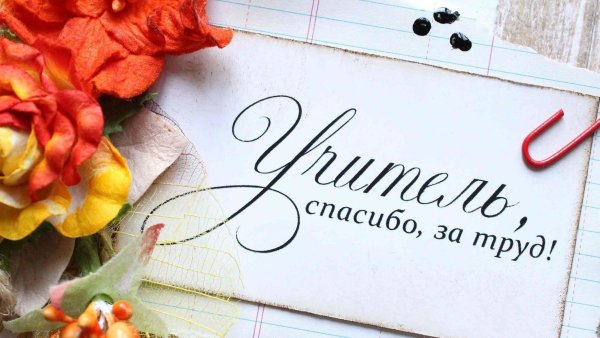Спасибо учителю