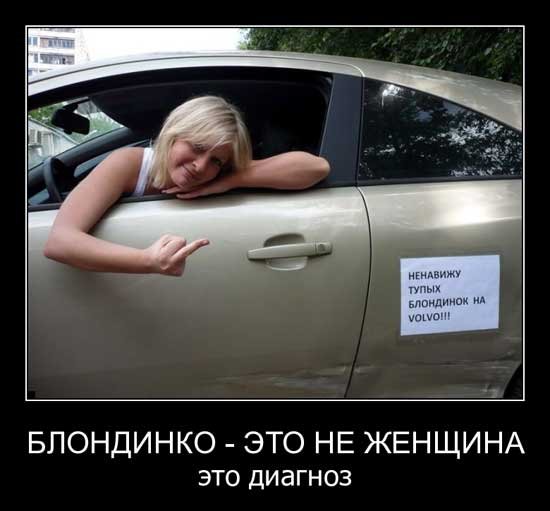 Демотиваторы про блондинок смешные