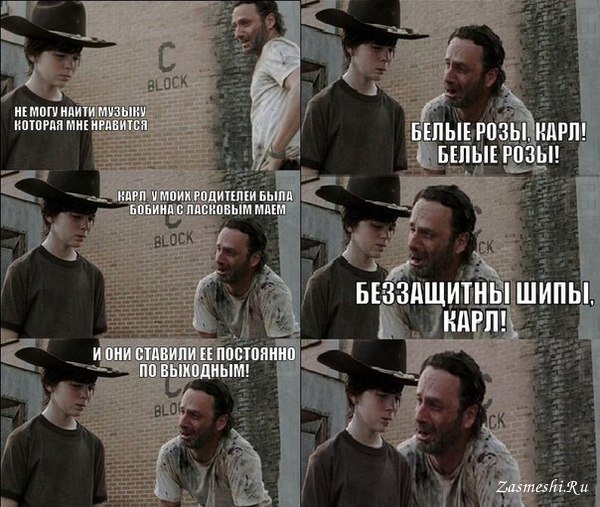 Ходячие мертвецы Рик и Карл Мем