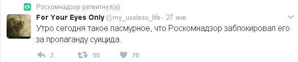 Роскомнадзор суицид