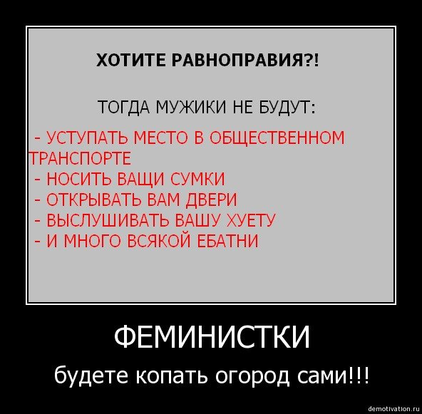 Демотиваторы про феминисток