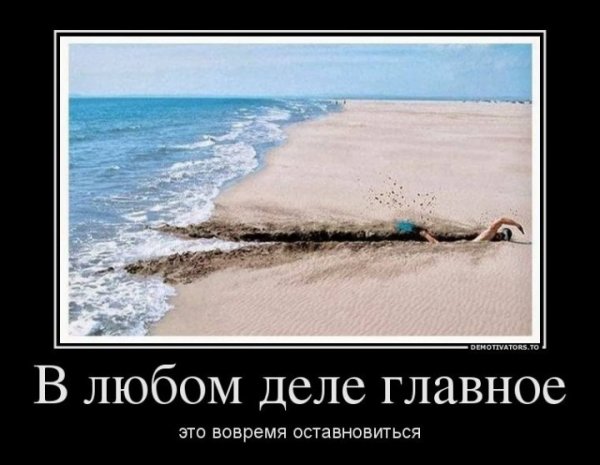 Главное вовремя остановиться