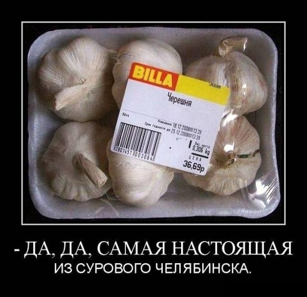 Демотиватор чеснок