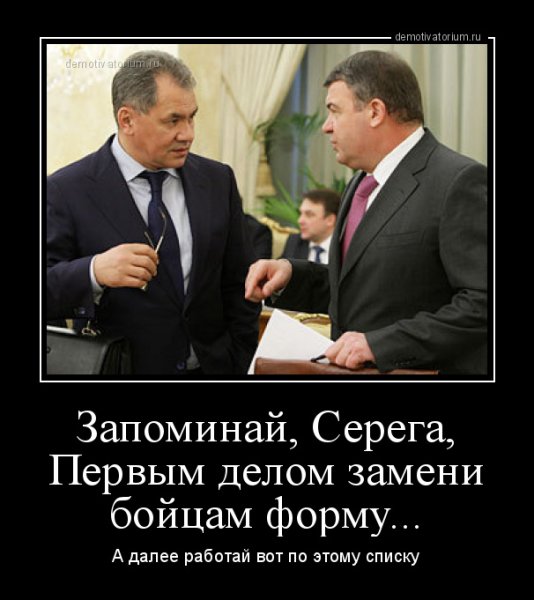 Сердюков министр обороны демотиватор