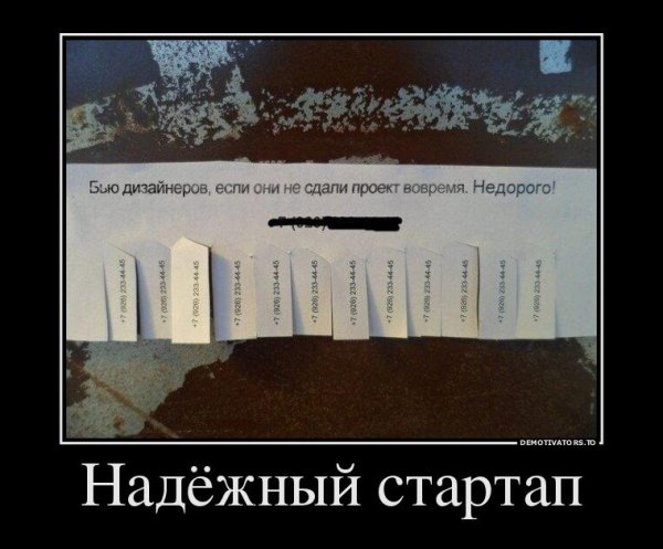 Стартап демотиватор