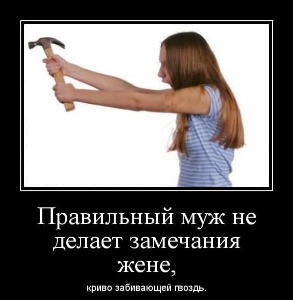 Приколы про мужа и жену демотиваторы