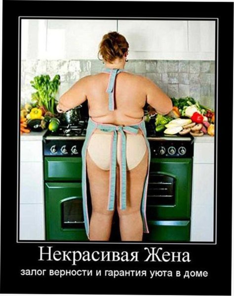 Демотиватор женщина на кухне
