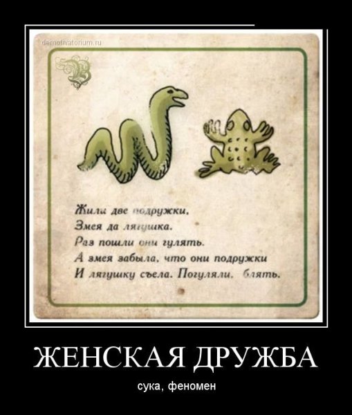 Шутки про женскую дружбу