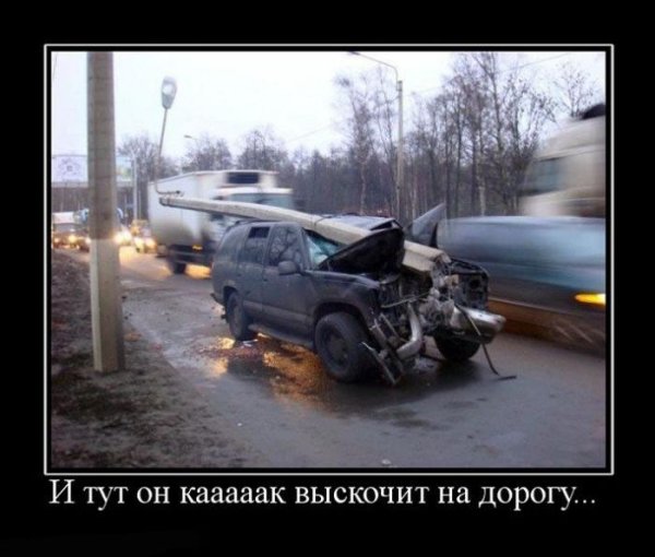 Демотиваторы про пьяных водителей